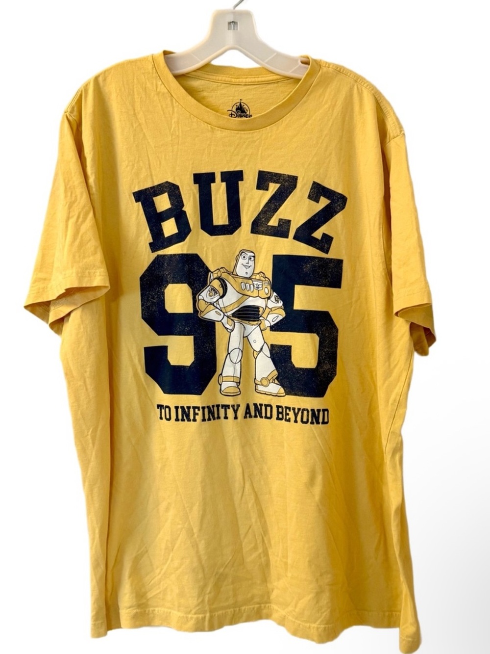 Men’s Disney Buzz 95 “To Infinity & Beyond” Yellow Graphic T-Shirt - 2XL - NWOT
